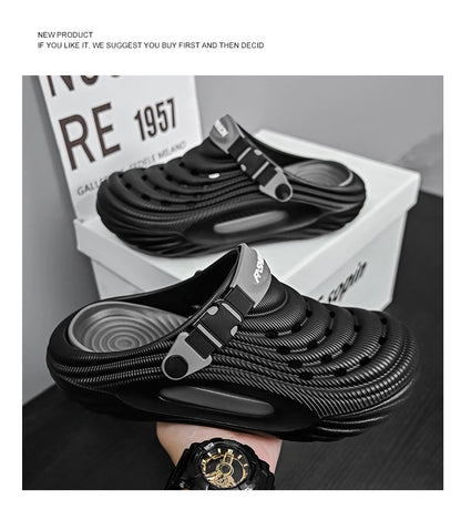 Baotou sabots pantoufles d'été à semelles épaisses