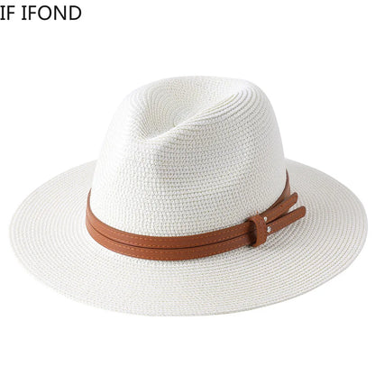 Strand-Fedora mit breiter Krempe und UV-Schutz