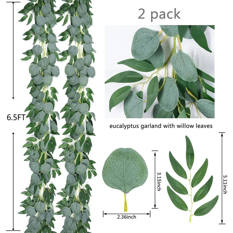 Artificial Eucalyptus Rattan Vine