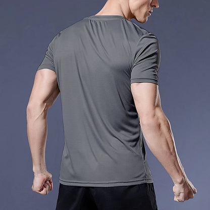 Quick-Dry Compression Running Shirt for Men