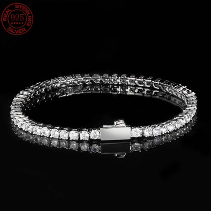 Bracelet chaîne tennis coloré en zircon cubique pour femme – Bracelet jonc orné de cristaux et de zircon.