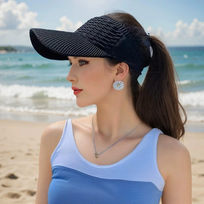 Women's Breathable Knitted Tennis Sun Shield Visor