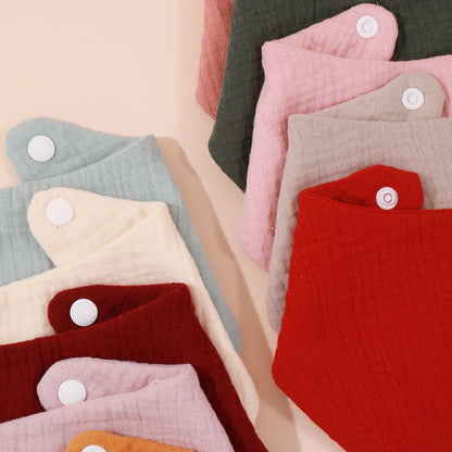 Neugeborenes Baby füttert Sabberlätzchen, Baumwollzubehör, einfarbig