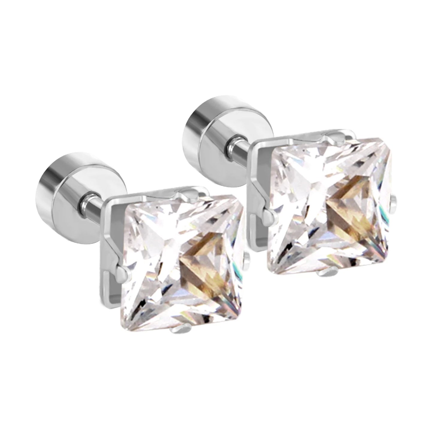 1 à 10 paires de boucles d'oreilles à clip magnétique en cristal pour hommes