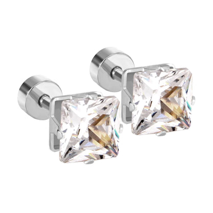 1 à 10 paires de boucles d'oreilles à clip magnétique en cristal pour hommes