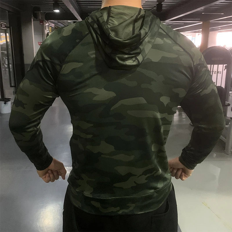 Schnelltrocknende, langärmelige Sport-Hoodies für Herren