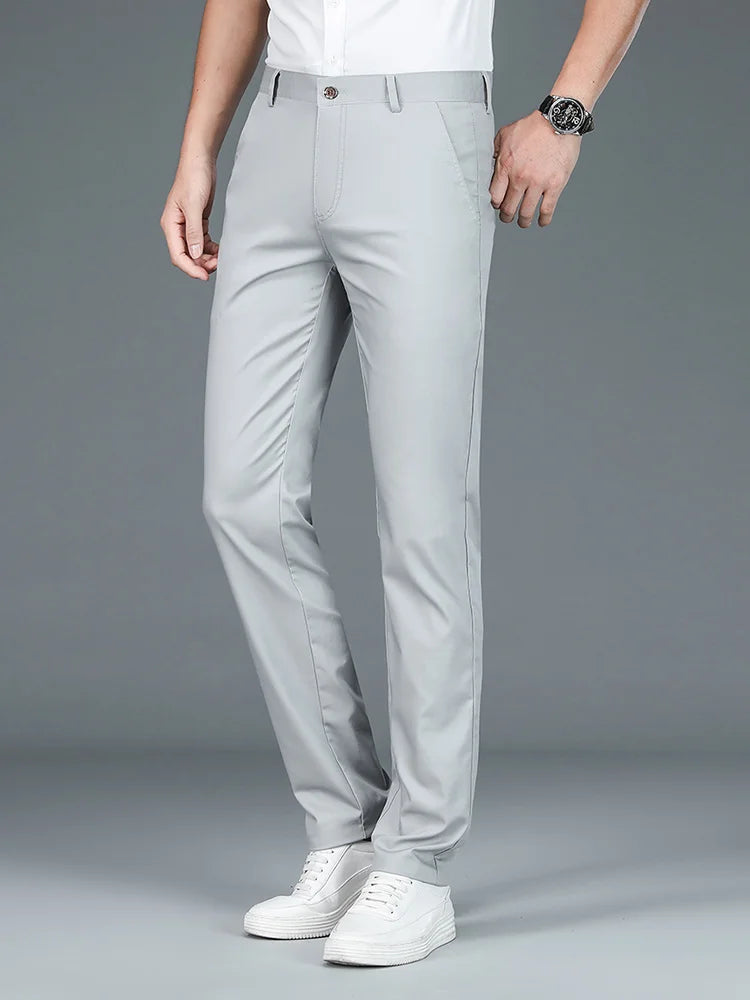 Pantalon de costume en fibre de bambou de haute qualité pour hommes