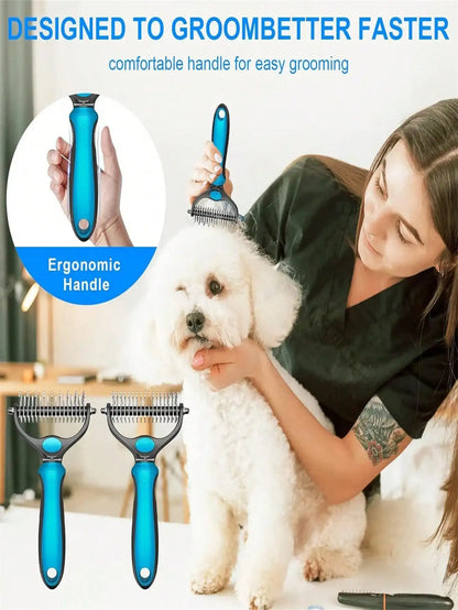 Professional Fur Knot Cutter  Double Sided Dog Undercoat Brush