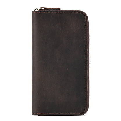 Lange Herren-Geldbörse aus PU-Leder mit Münzfach