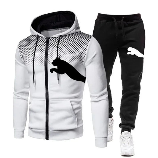 Men's Casual Zipper Hooded Designer Tracksuit