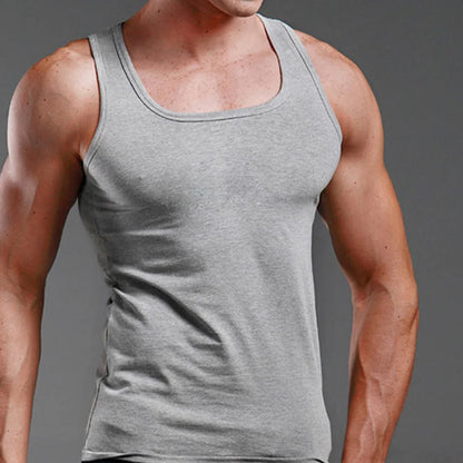 Ärmelloses Fitness-Tanktop aus Baumwolle in Übergröße für Herren