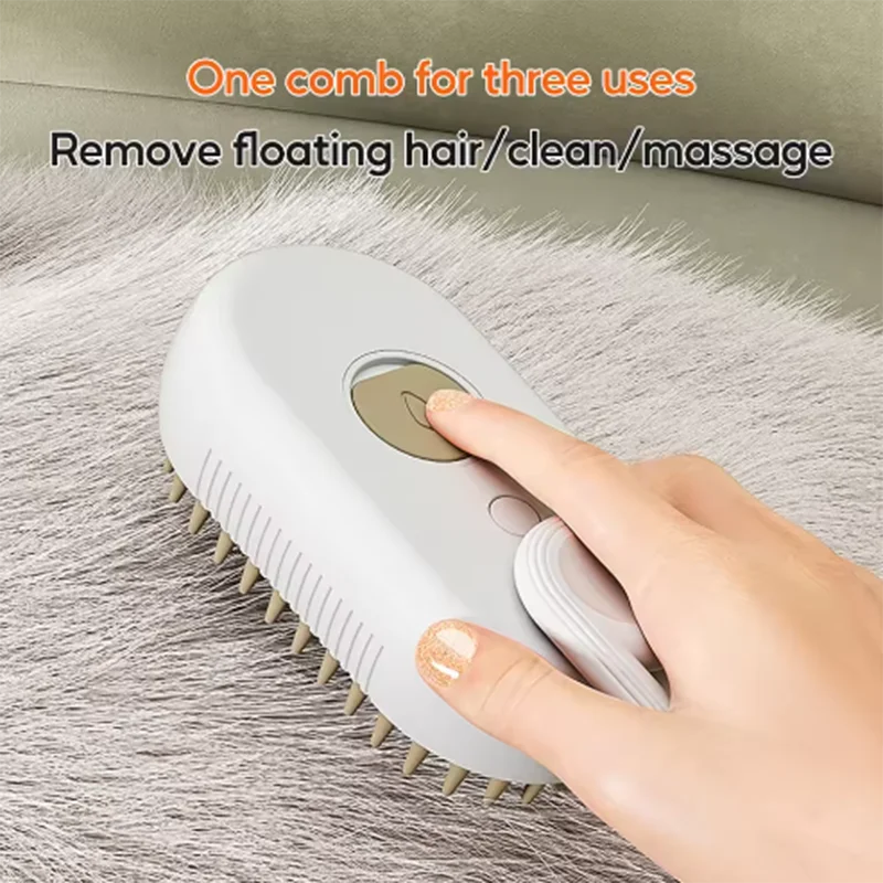 Electric Steamy Spray - 3 in 1 Pet Hair Grooming Brush