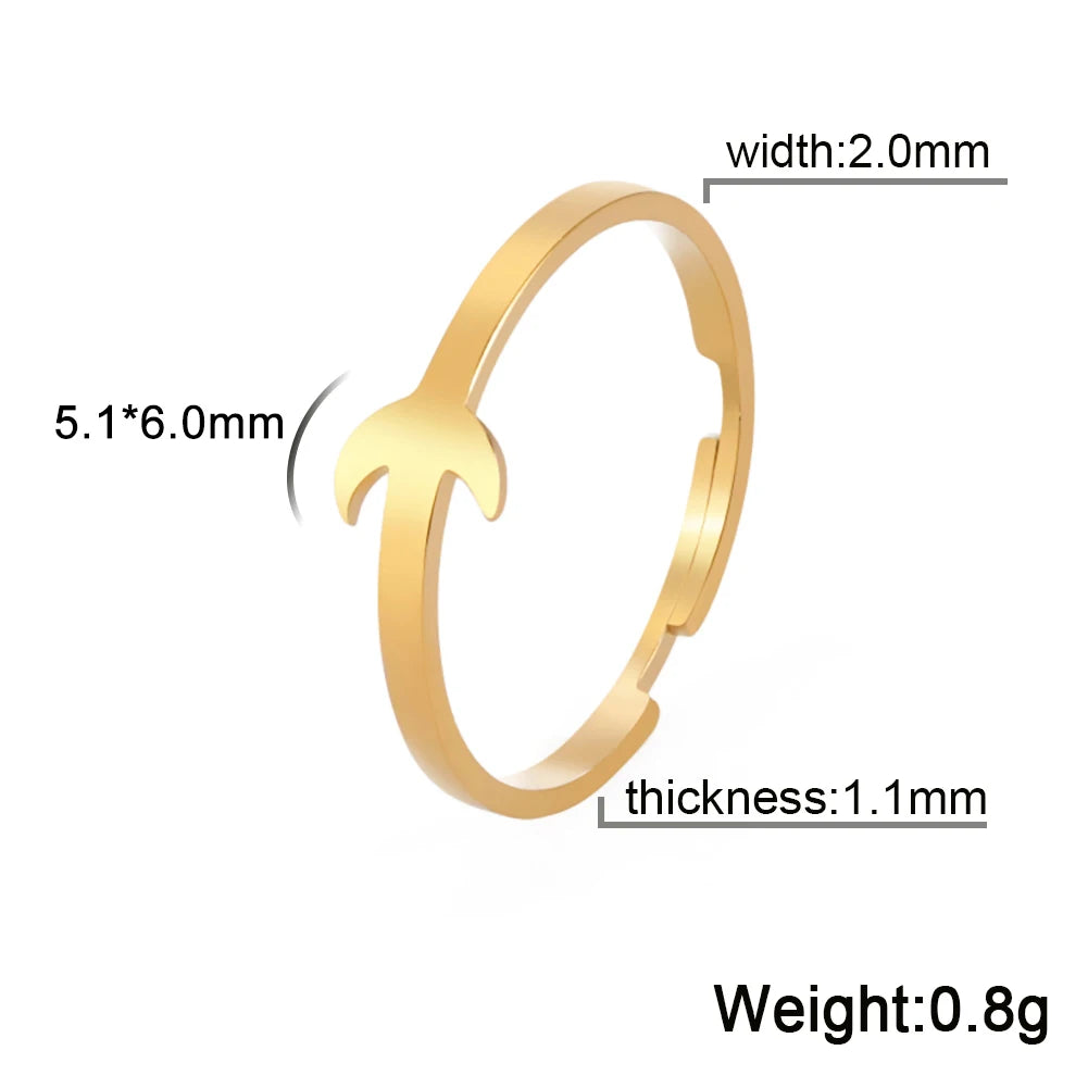 Bagues de couple en acier inoxydable en forme de cœur et de papillon – Bagues d'amour assorties