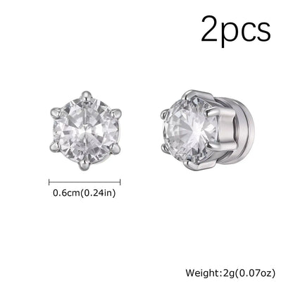 Boucles d'oreilles magnétiques non perçantes en acier inoxydable pour hommes