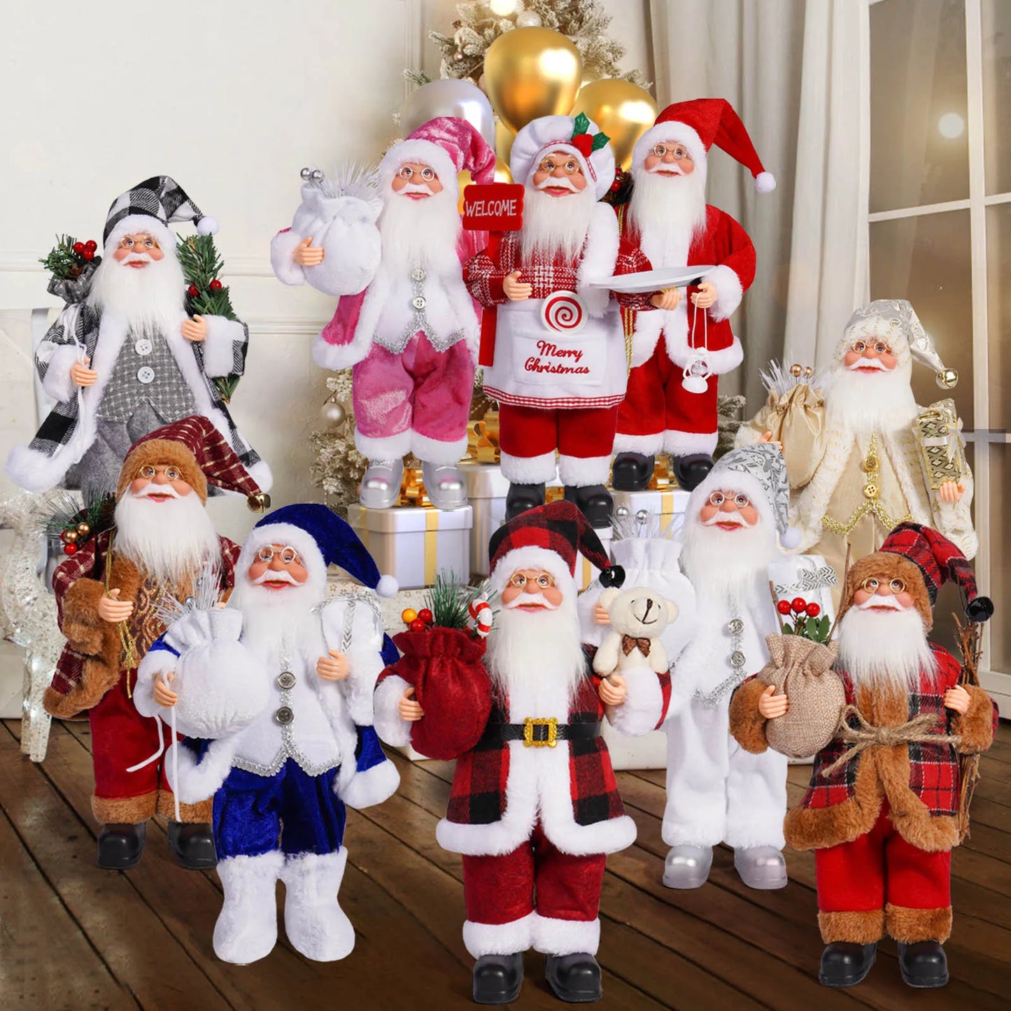 Décoration de Père Noël debout de 12 pouces