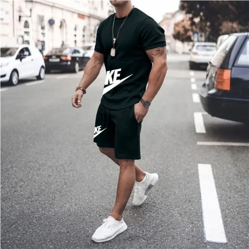 Men's Lightweight Two-Piece Cotton Tracksuit Set