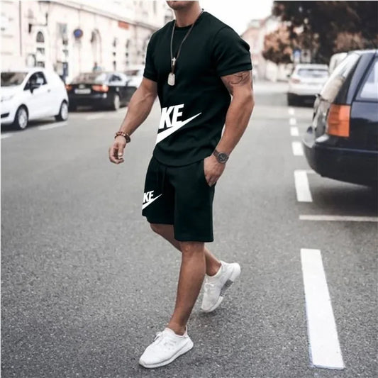 Men's Lightweight Two-Piece Cotton Tracksuit Set