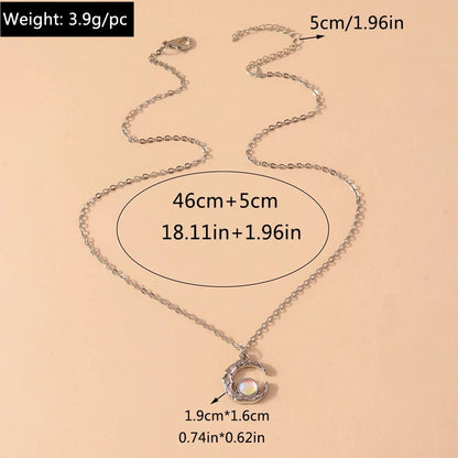 Silver Color Long Tassel Pendant Bow Necklaces