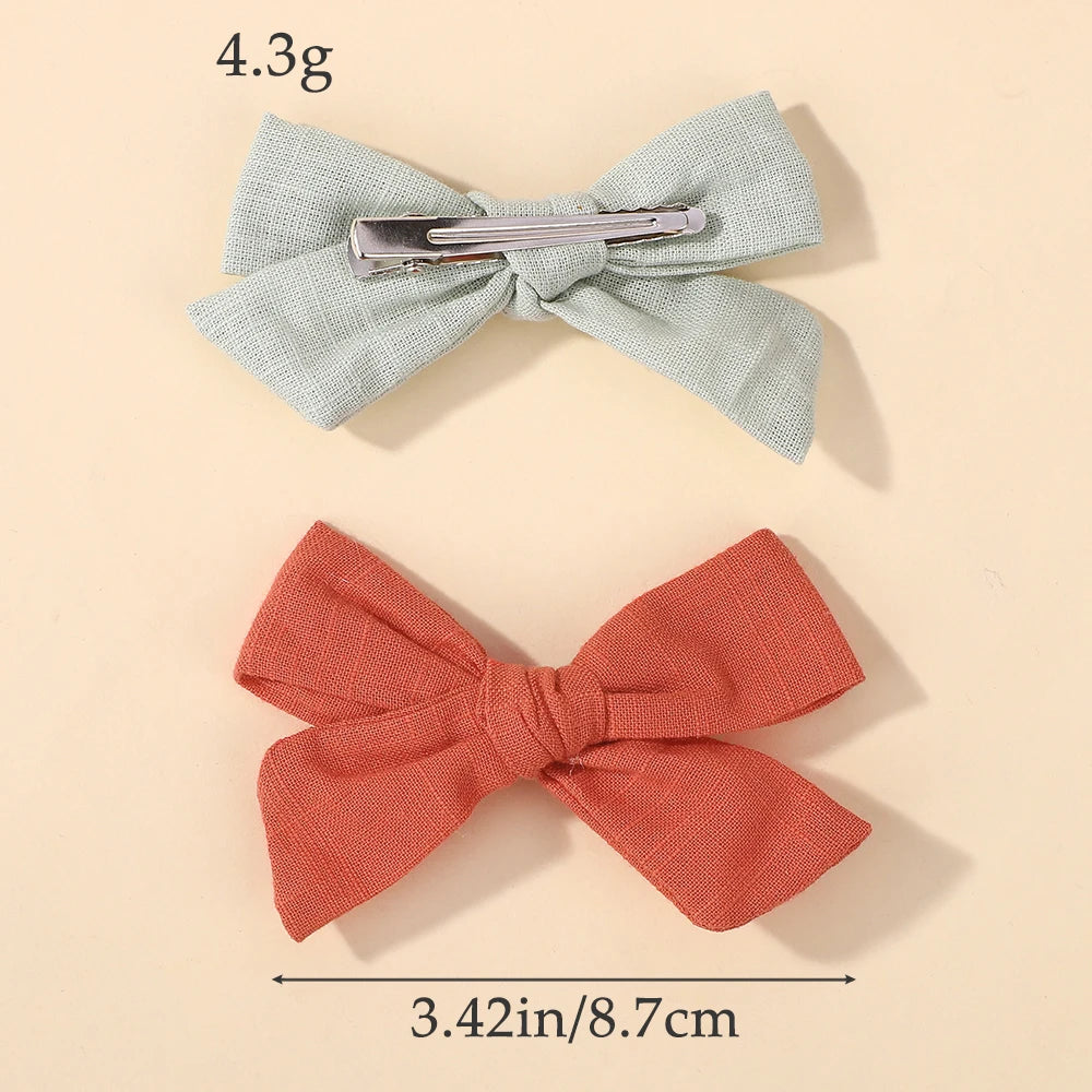 10PCS Baby Girls Bow Hair Clips – Cute Ribbon Bowknot Hairpins Boutique Headwear