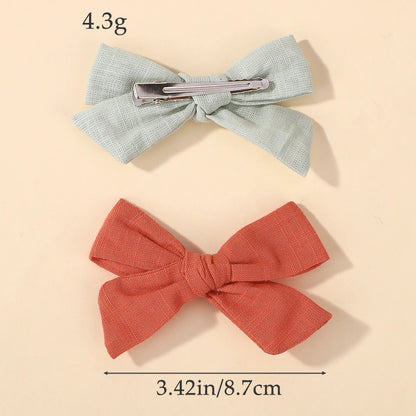 10PCS Baby Girls Bow Hair Clips – Cute Ribbon Bowknot Hairpins Boutique Headwear