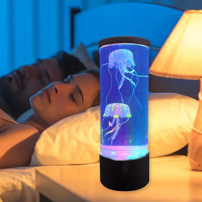 Quallenlampe, Farbwechsel, Fernbedienung, Aquarium, LED-Nachtlicht, Aufladen, entspannende Stimmung