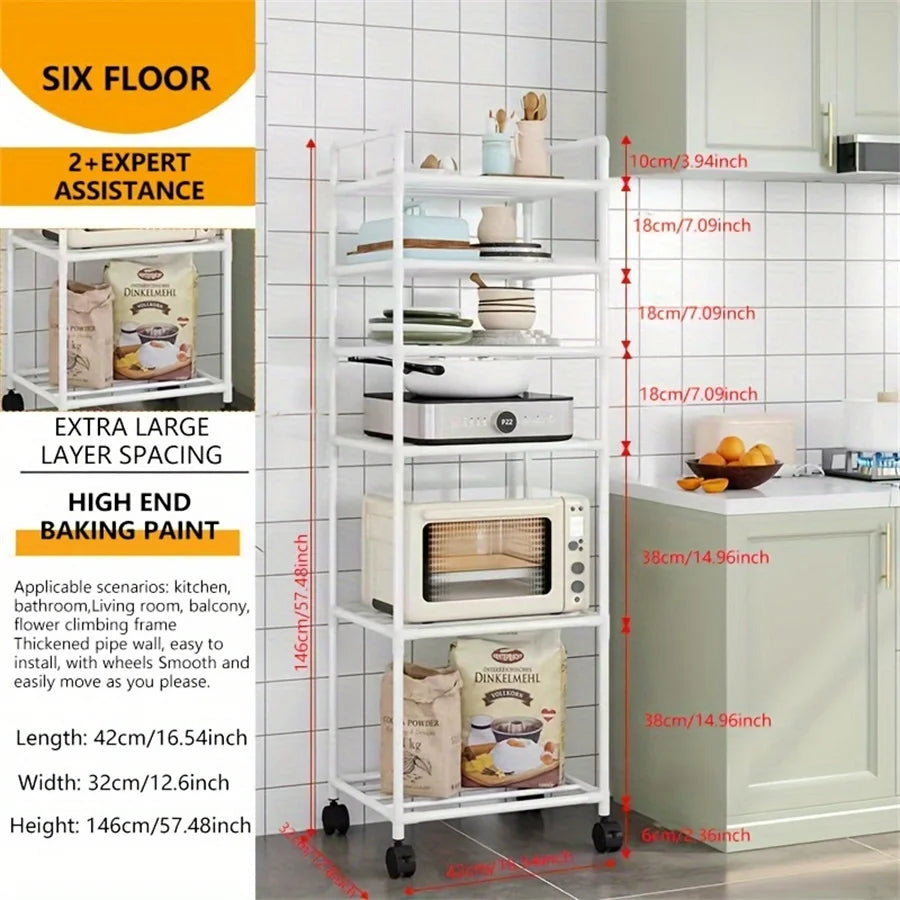 Multi Layer Kitchen Microwave Storage Rack