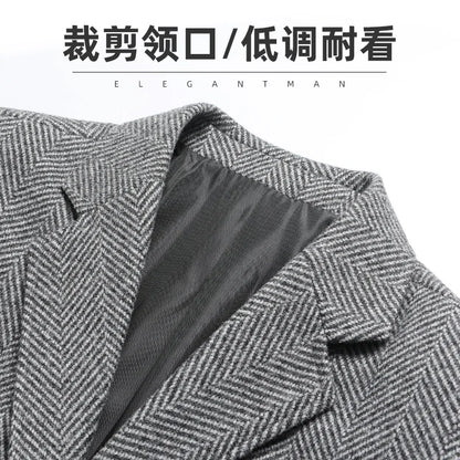 Slim-Fit-Blazer für Herren – Unifarbene Freizeit- und Business-Anzugjacke für Hochzeiten