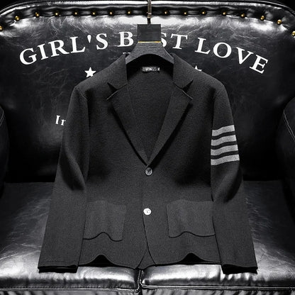 Herbst Langarm Gestrickte Offene Strickjacke männer Design Koreanischen Stil Vielseitig Trendy Luxus Casual