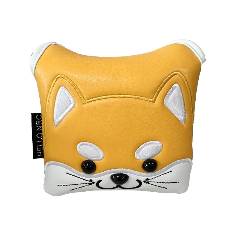 Cute Akita PU Leather Golf Headcover Set