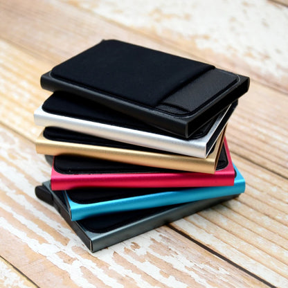 RFID Aluminum Wallet with Elastic Back