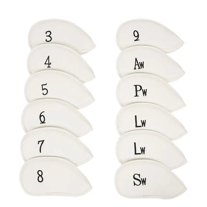 golf iron head covers, golf club head covers, golf club protectors, golf club accessories, leather head covers, leather golf headcovers, leather putter cover, putter headcover, leather driver headcover, leather golf club covers