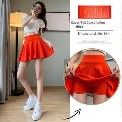 Women's Soft Black Flare Bubble Short Skirt