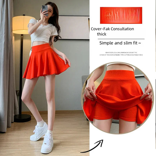 Women's Soft Black Flare Bubble Short Skirt