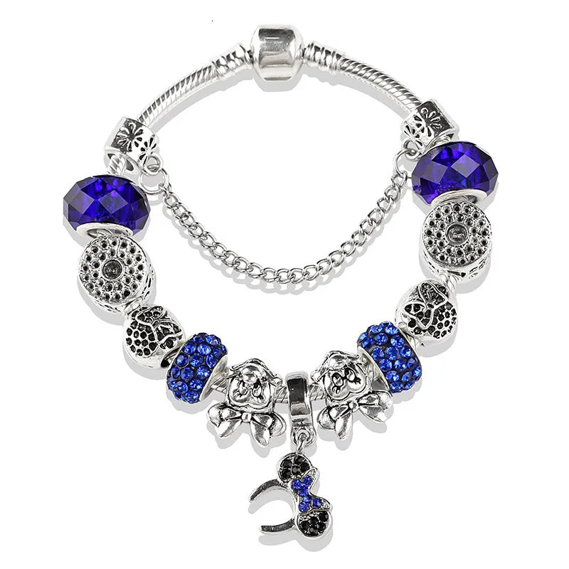 Charm-Armbänder mit Kristallperlen für Damen