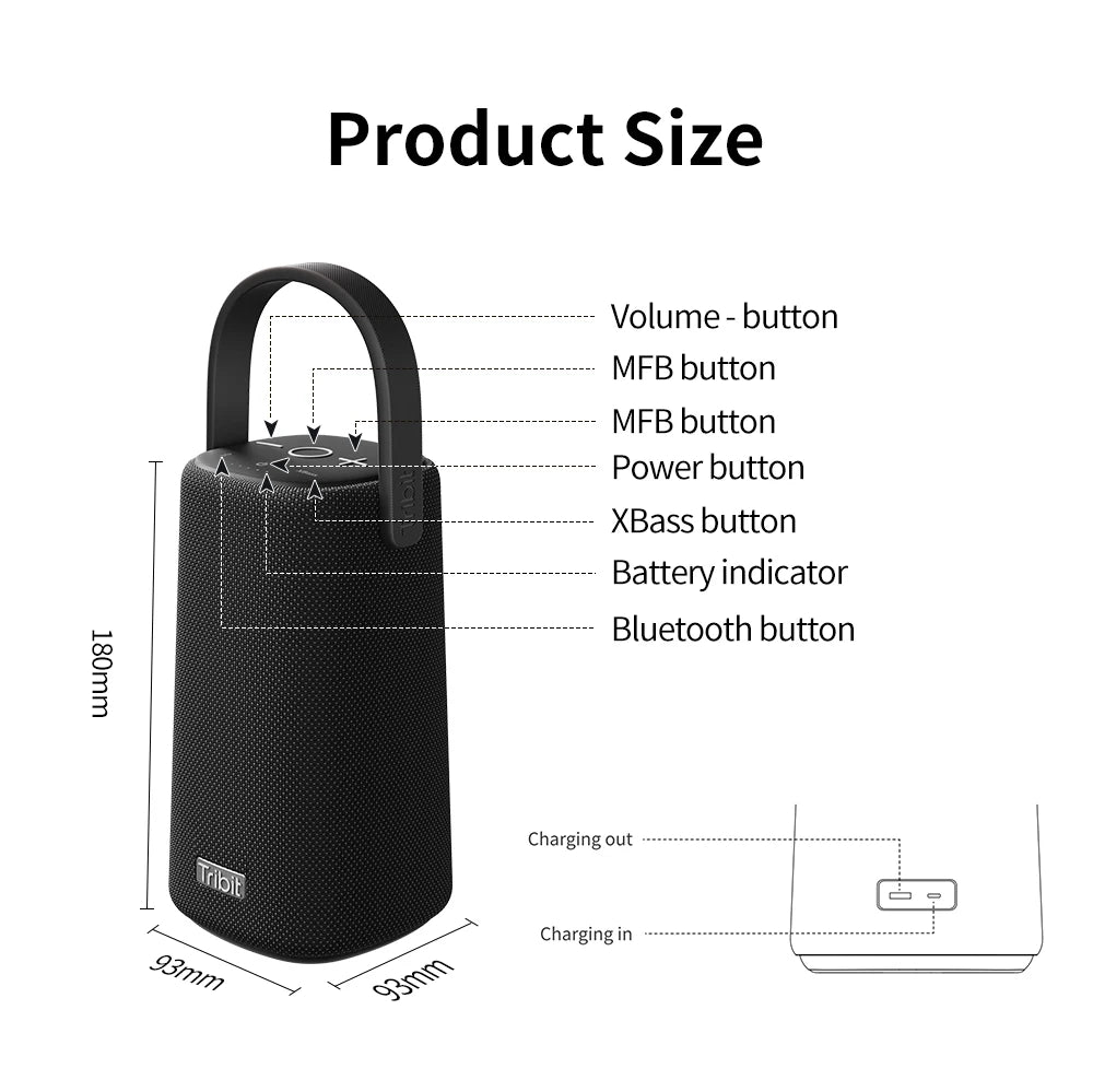 Enceinte Bluetooth 360° StormBox Pro de Tribit