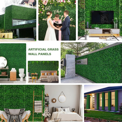 UV-Protected Artificial Boxwood Hedge Wall Panel Greenery