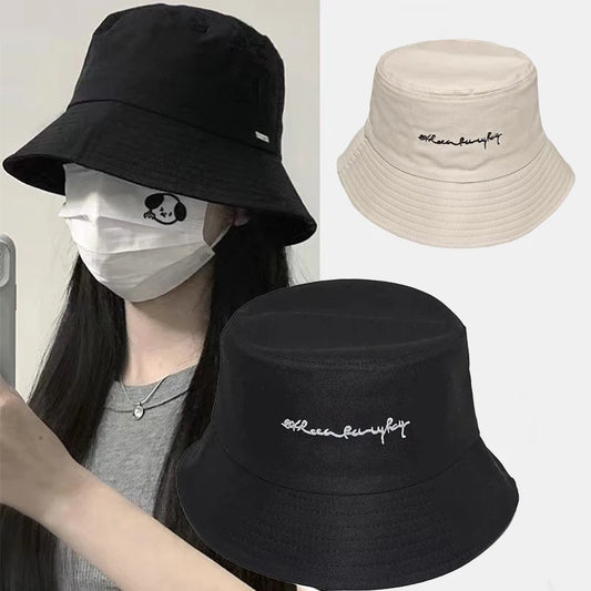 Chapeau de pêcheur brodé de fleurs double face pour femmes