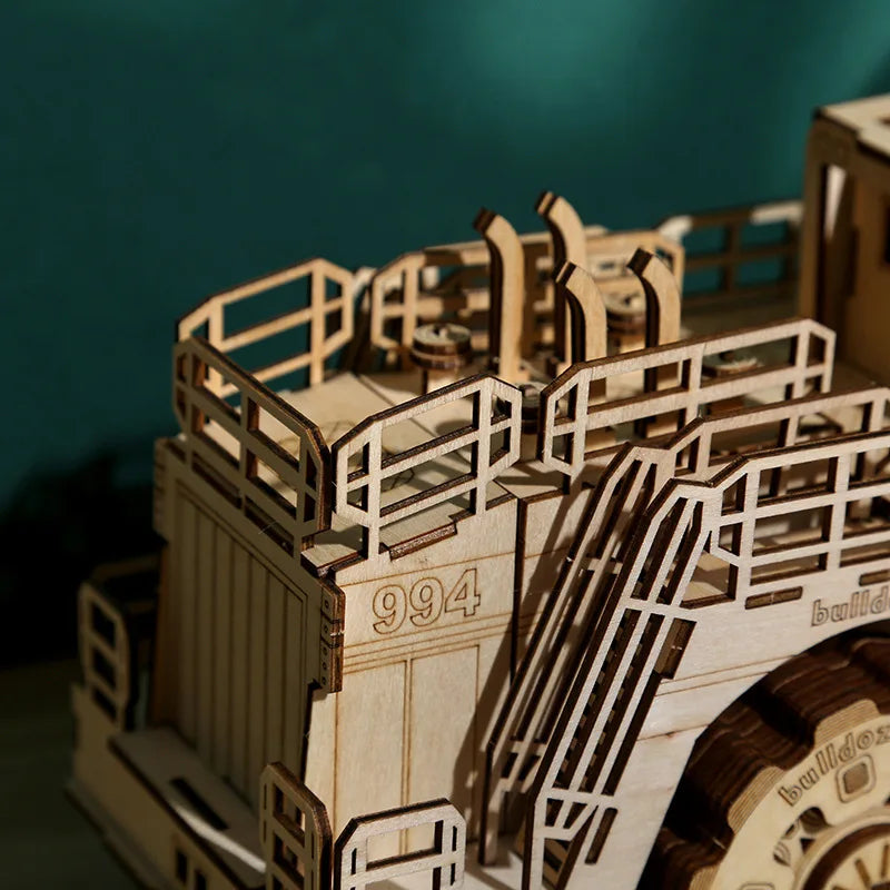 3D Wooden Puzzle kids Toys Movable Truck Crane