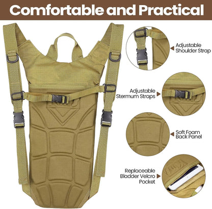 Sac d'hydratation tactique militaire avec vessie 3L