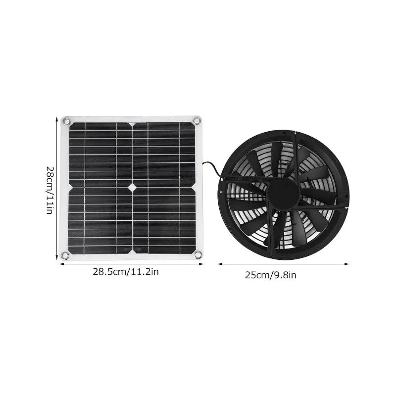 IP65 Waterproof 12V Solar Powered Fan Kit