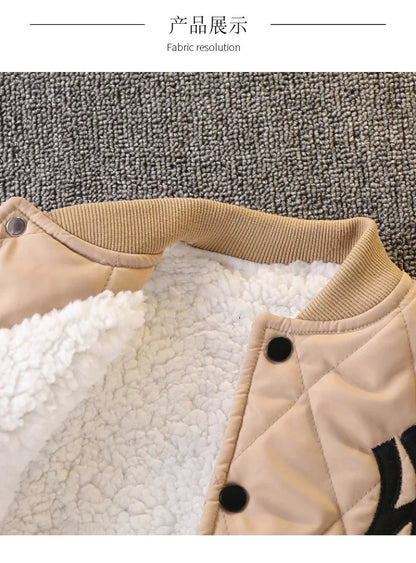 Vestes chaudes rembourrées en coton polaire pour bébés garçons