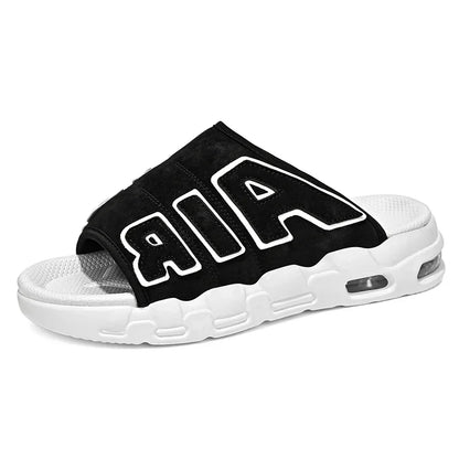 Platform Slides Cool Black Slide Cartoon Pattern Slippers