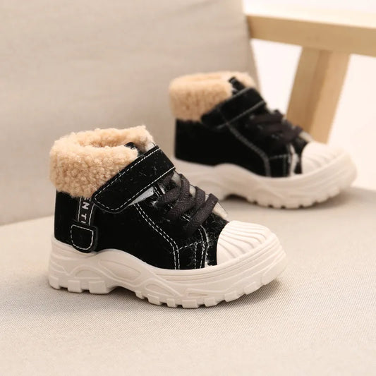 Bottes courtes imperméables en coton pour bébé fille