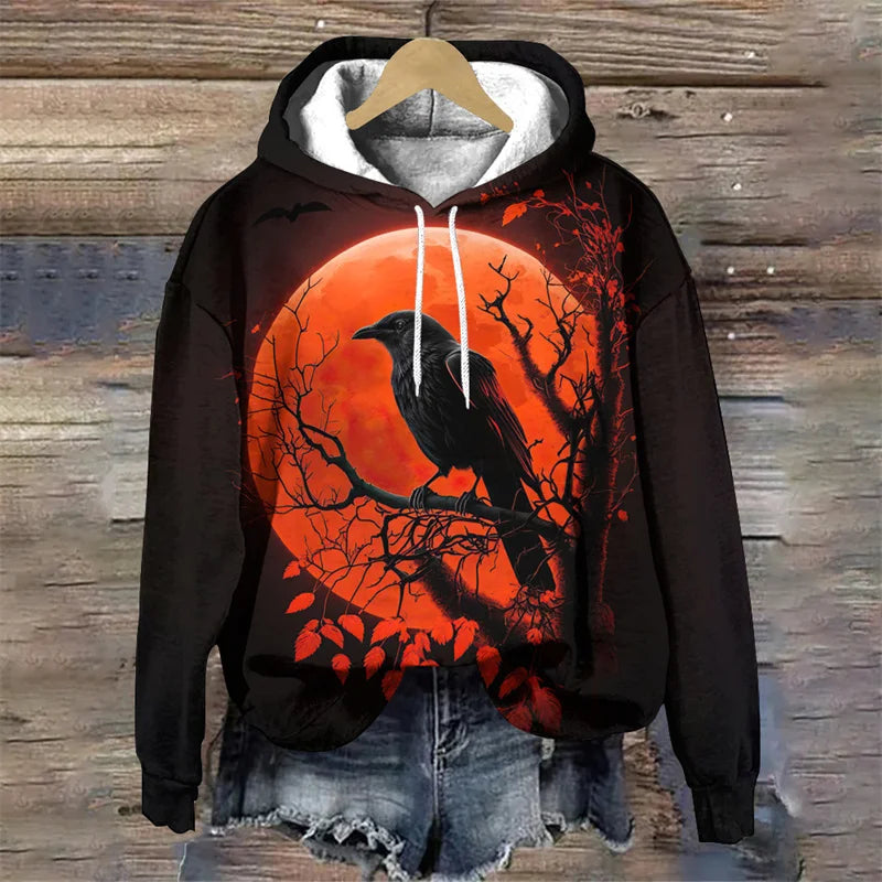 Sweat-shirt patchwork gothique rétro - Chaud et élégant