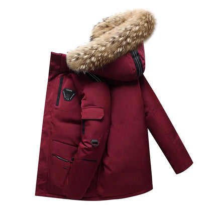 Men's Lightweight Winter Puffer Hooded Down Jacket