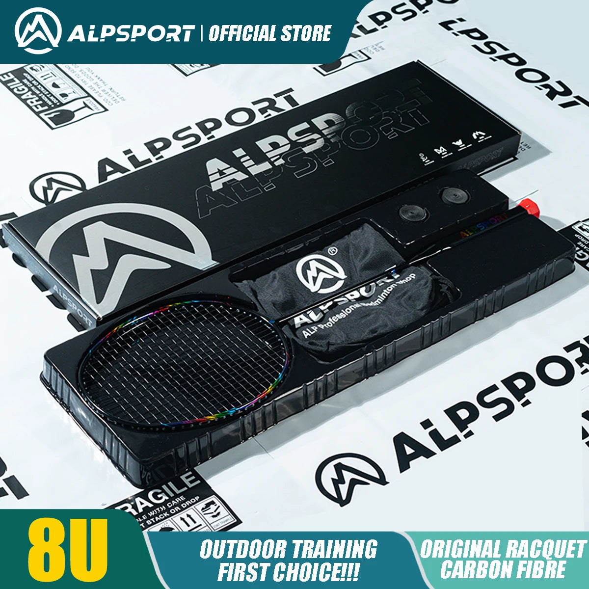 Professionelle, leichte Badmintonschläger aus Kohlefaser 