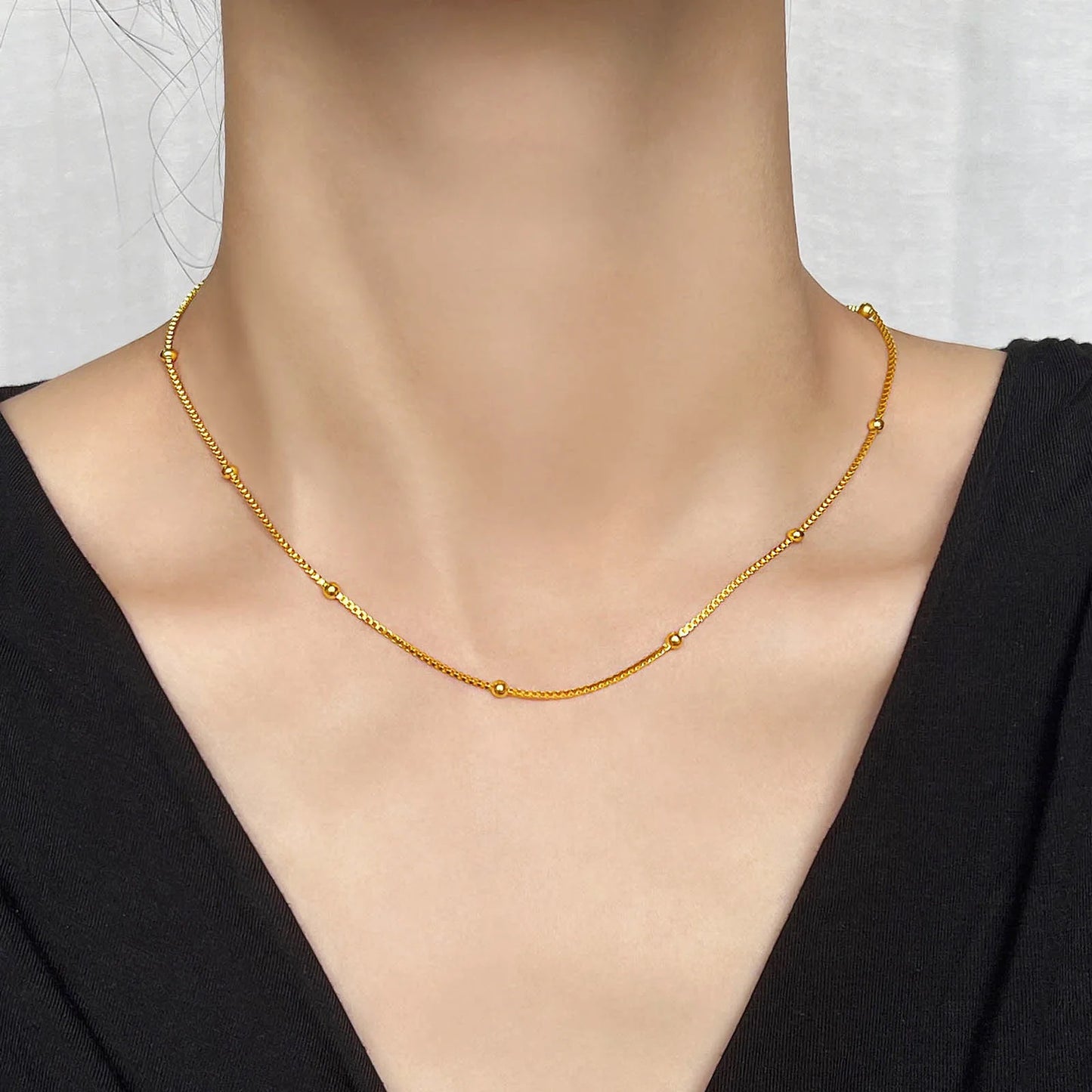 Gold Satellite Chain Women Necklaces