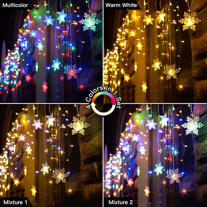 Lumières LED de Noël en forme de flocon de neige