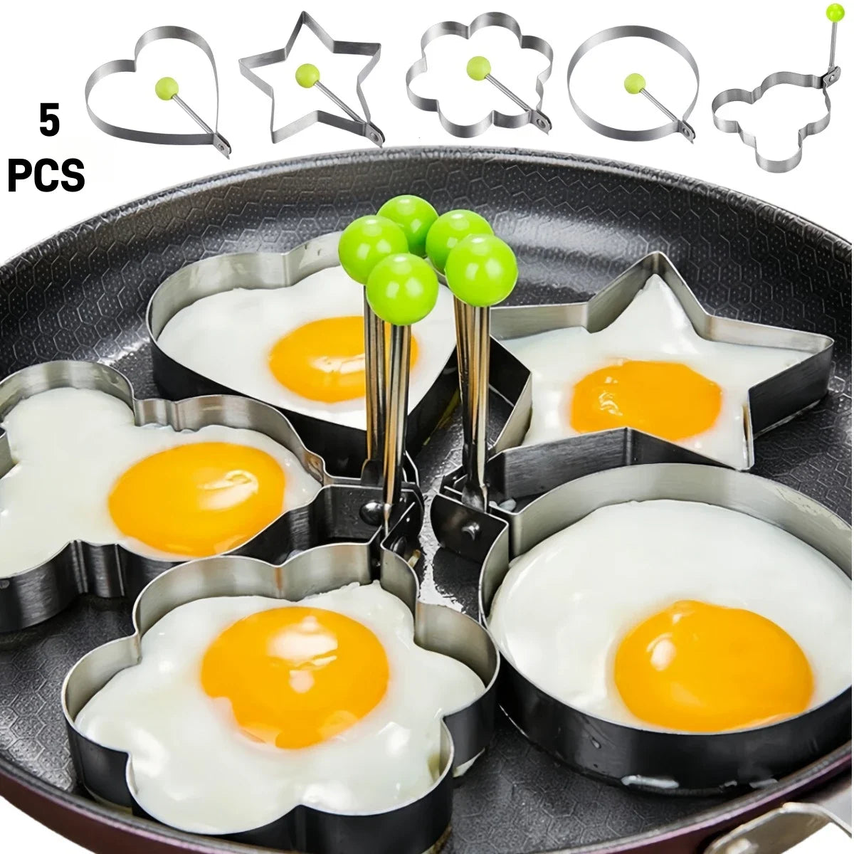 Non Stick Pancake Omelette Mold-Stainless Steel Egg Rings