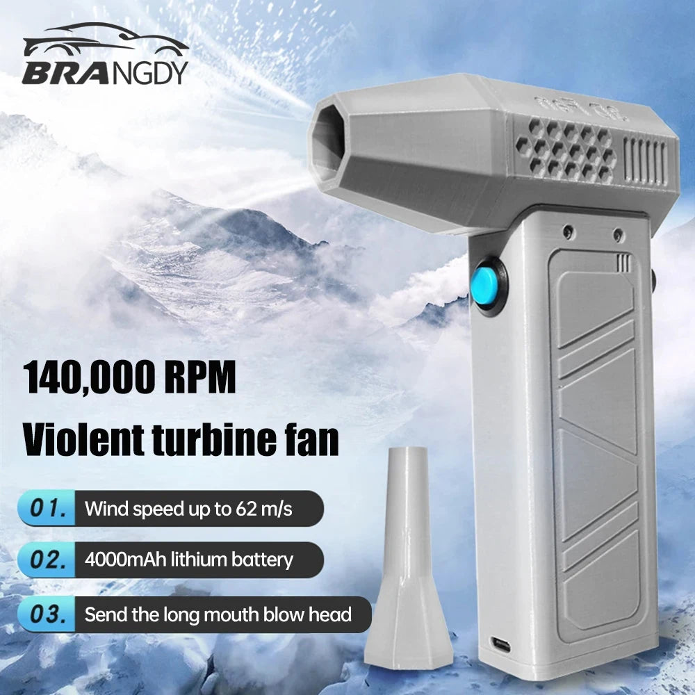 Turbo Air Blower, Adjustable 140000RPM Handheld Turbo Fan